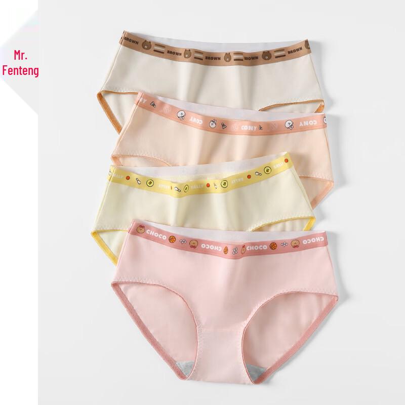 Fenteng Brown Bear Women s Cotton Briefs 4-Pack XXL