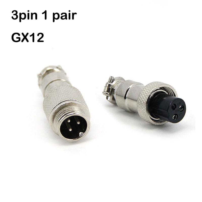 1set GX12 2/3/4/5/6/7 Pin Core Aviation  Male and Female 12mm Circular Socket Plug Wire Panel Connector
