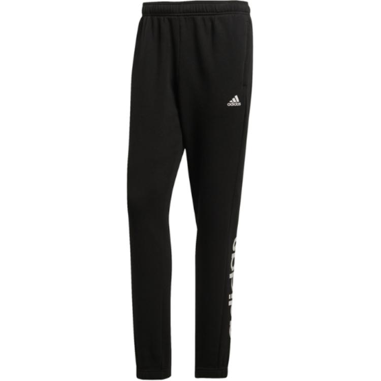 Adidas Fashionable Comfortable Versatile Casual Knitted Sports Pants Men Bottoms Black DM3133