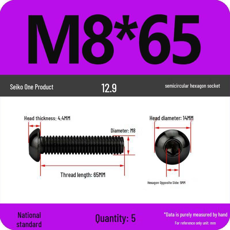 High-Strength 12.9 Pan Head Socket Cap Screws: M6, M8, M10, M12 Sizes