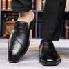 Hot Business Men's Half Slippers Comfortable and breathable minimalist style Adult plus size leather shoes Slip on