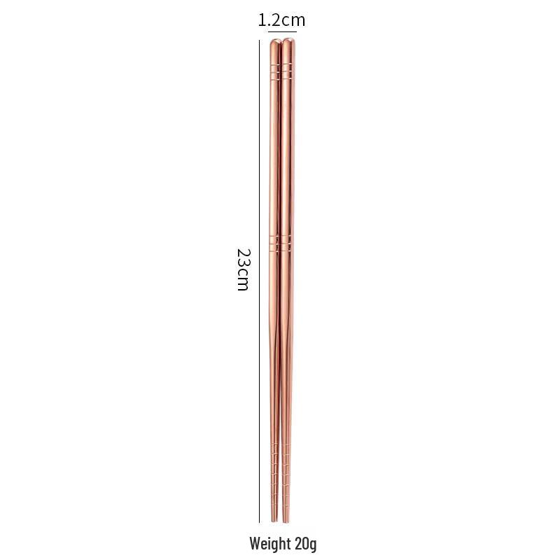 Abay 304 Stainless Steel Non-slip Chopsticks