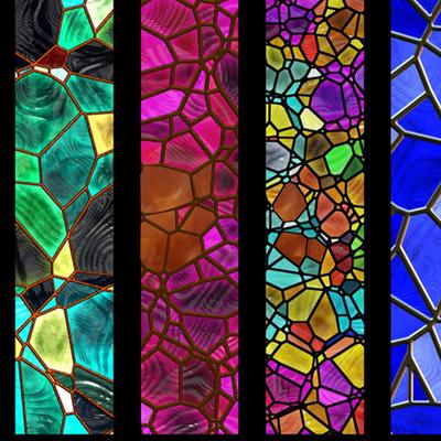 10 Stück Buntglasplatten Mosaikfliesen Sanfte Beleuchtung Vielseitige Anwendung Kirchenräume Buntglas-Sets
