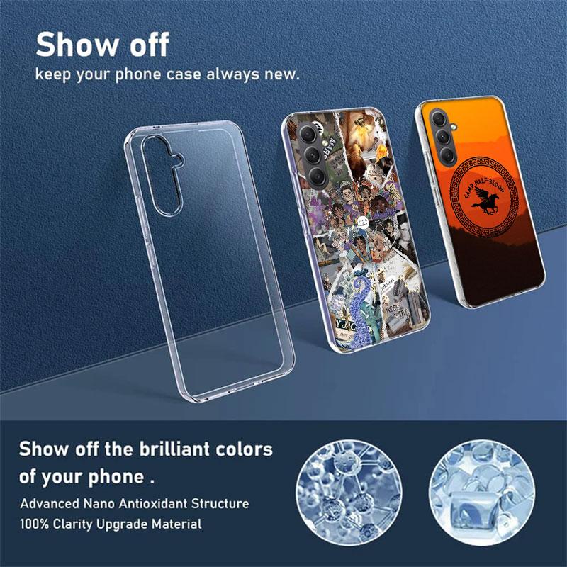 P-Percy J-Jackson Poseidon Camp Half-Blood Phone Case for Samsung A16 A26 A36 A56 A17 A37 A57 A07 A06 A02S A03 A04S A05S Galaxy