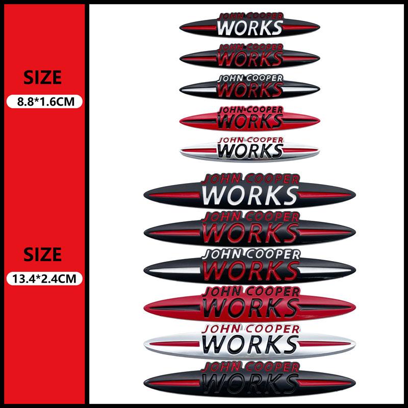 

For F55 F56 R55 R57 R58 R59 R60 F60 JOHN COOPER WORKS Emblem Car Sticker Side Body Fender Decor Decal Rear Badge