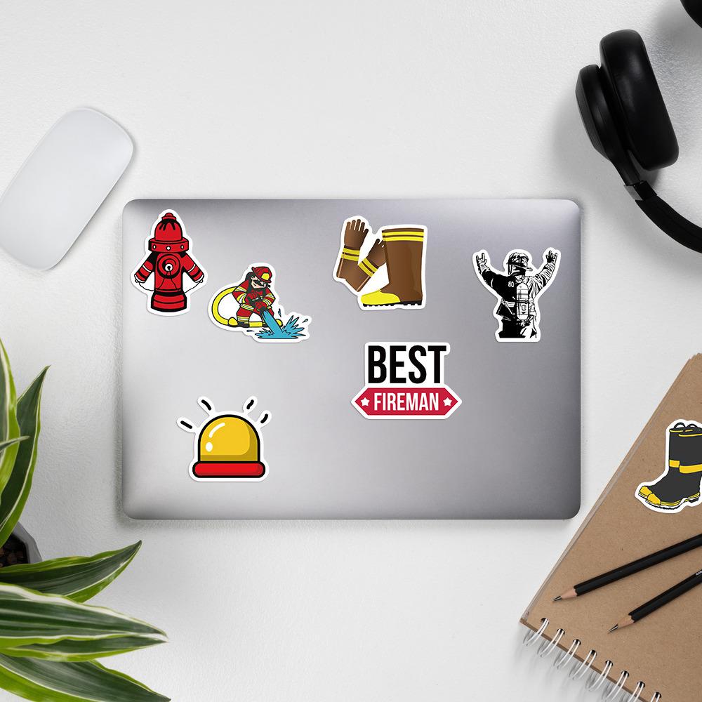 52 Cartoon Firefighter Graffiti Stickers Personalized Decorative Suitcase Pen Guitar Notebook Waterproof Children's Stickers