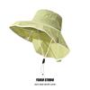 Hard Brim Windproof Big Brim Bucket Hats Cycling Hiking Sun Hat Female Summer Electric Car Uv Sun Protection Neck Fisherman Caps