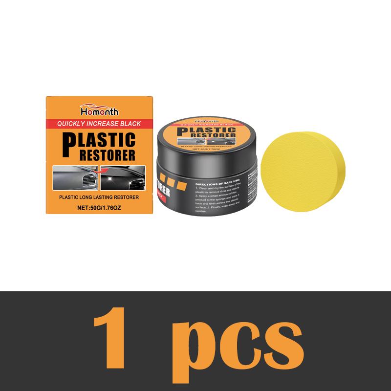 

Car Plastic Restorer Back To Black Gloss Auto Interior Panel Renewal Wax Coating Agent Auto Polish And Repair Coating Renovator 1pcs