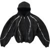 Unisex Streetwear Hooded Zip-Up Sweatshirt Retro Vintage Style Casual Long Sleeve Pullover Men Women
