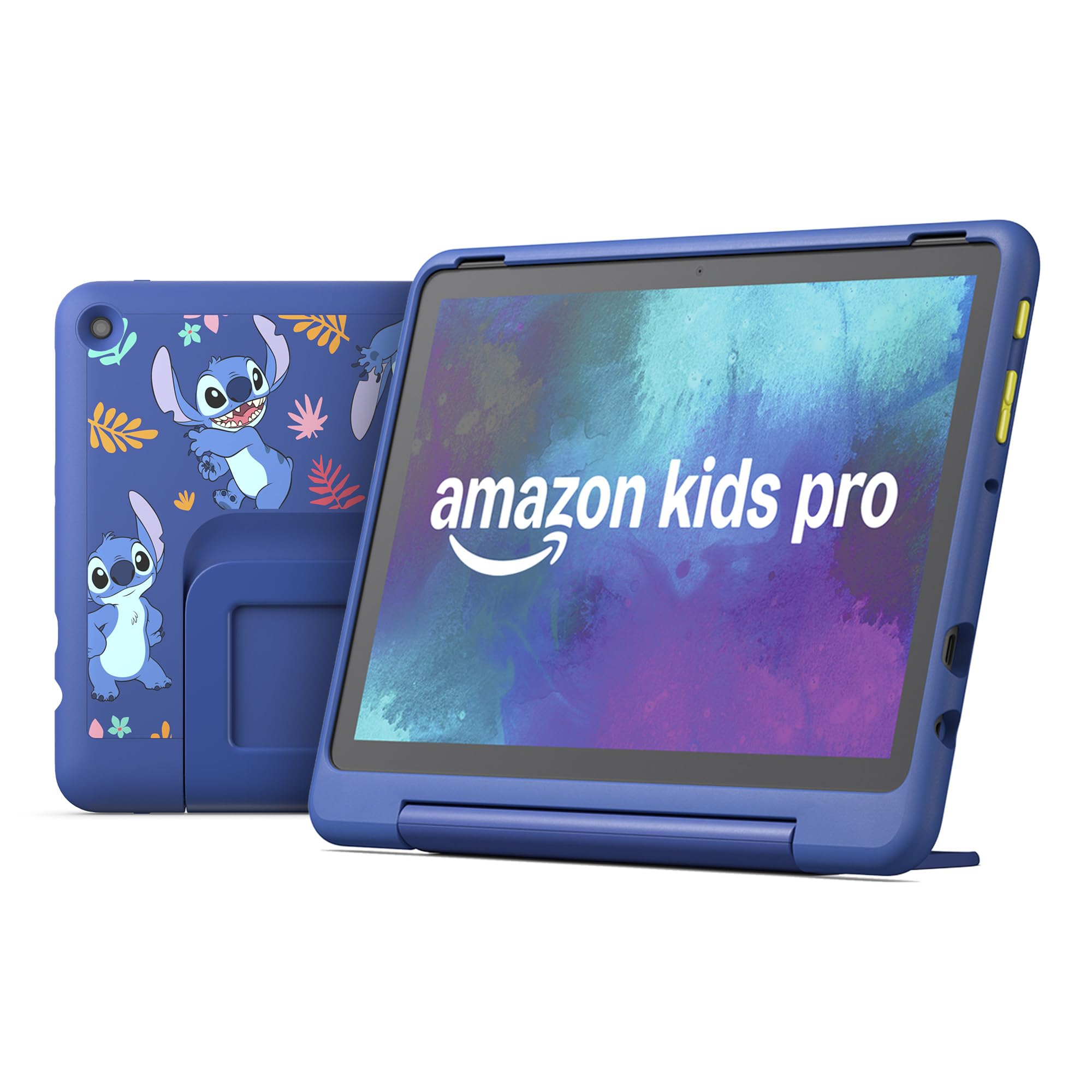 

Amazon Fire HD 10 Kids Pro Disney Stitch Edition Вік 6+ Необмежений доступ до тисяч одиниць контенту на один рік (10-дюймовий) - - дитячий