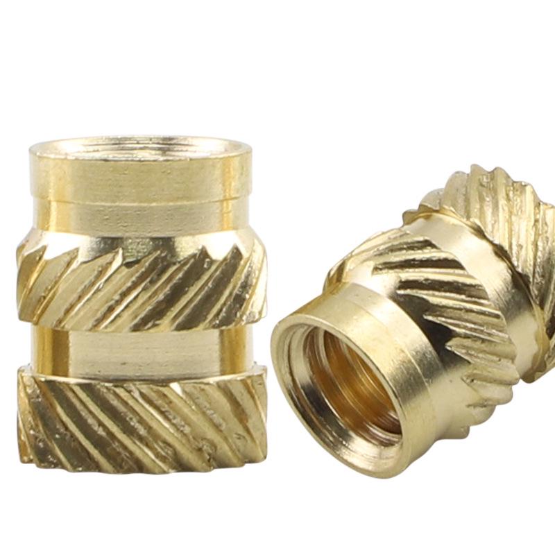 Double Twill Soil Eight-Shaped Knurled Copper Insert Nut for M3/M4/M5 Injection Molding and Hot Melt Applications