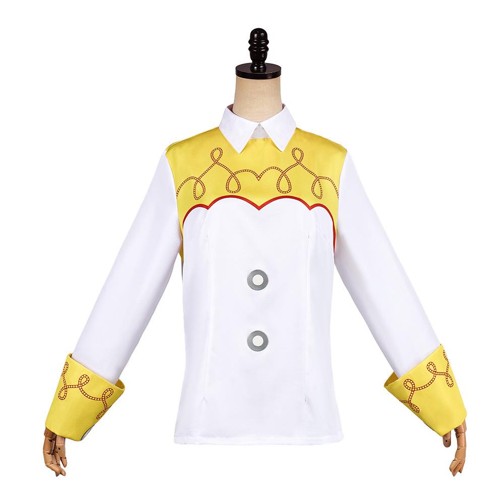 Toy Story Jessie Costume Adult Women Halloween Cosplay Outfit Cowgirl Top and Hat for Party