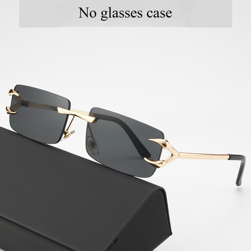 

Бескаркасные Новые Солнцезащитные очки Ретро Квадратные Солнцезащитные очки с защитой от УФ-лучей Женские/Мужские