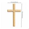 Wooden Wall Cross Smooth Polished Angled Edges 25CM Red
