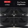 For Toyota Highlander 2015-2025 Car Door Anti-kick Pad Leather Interior Protection Anti-dirty Sticker Mat Auto Decor Accessories