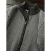 Order Export Men's Clothing Factory Leftover Stock Fall and Winter Pure Cotton Stand Collar Thickening Cardigan Knitting Sweater Outwear Men