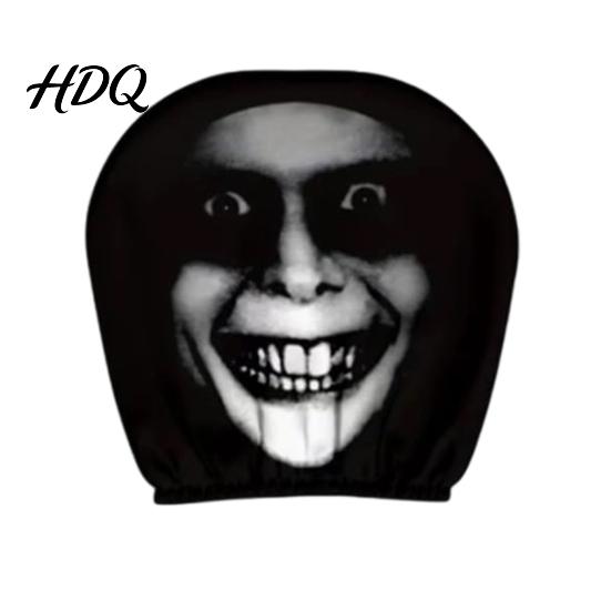 Washable Headrest Cover Ghost Face Car Covers Scary Seat Playful Accessories Protector Universal Stretchy Accessory for Most Cars Cartoon