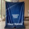 Toronto Maple Leafs Coperta Plaid Personalizzata Stampa il Tuo Nome Testo Morbida Calda Coperta Regalo di Festa