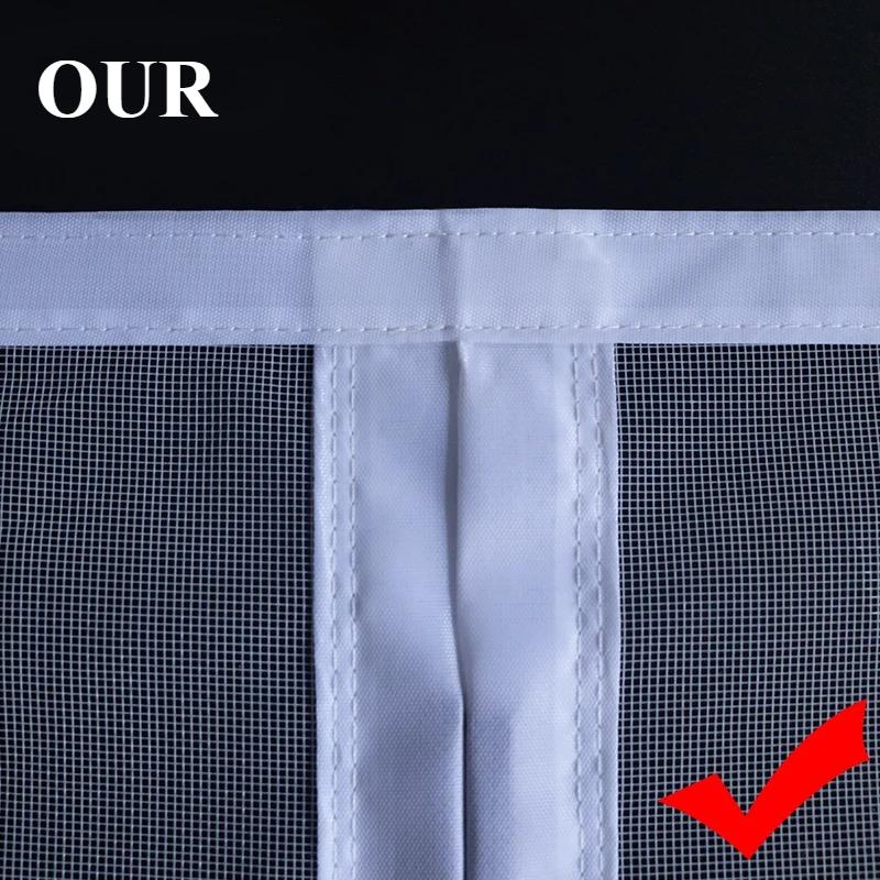 Magnetic Door Screen White Mosquito Net Customized Size Summer Insect Automatic Closing Suitable for Large Sliding Glass