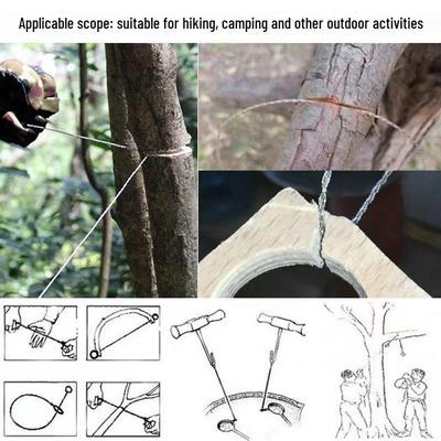 Portable Hand-Pulled Stainless Steel Wire Saw for Outdoor Survival