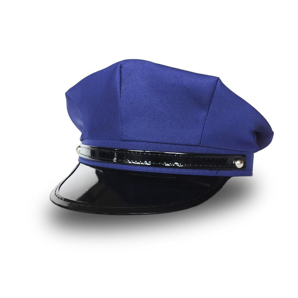 Chapeau de police Cosplay de personnage d'anime, uniforme de policière adulte noir et sexy, accessoires d'Halloween, chapeau octogonal à sommet plat.