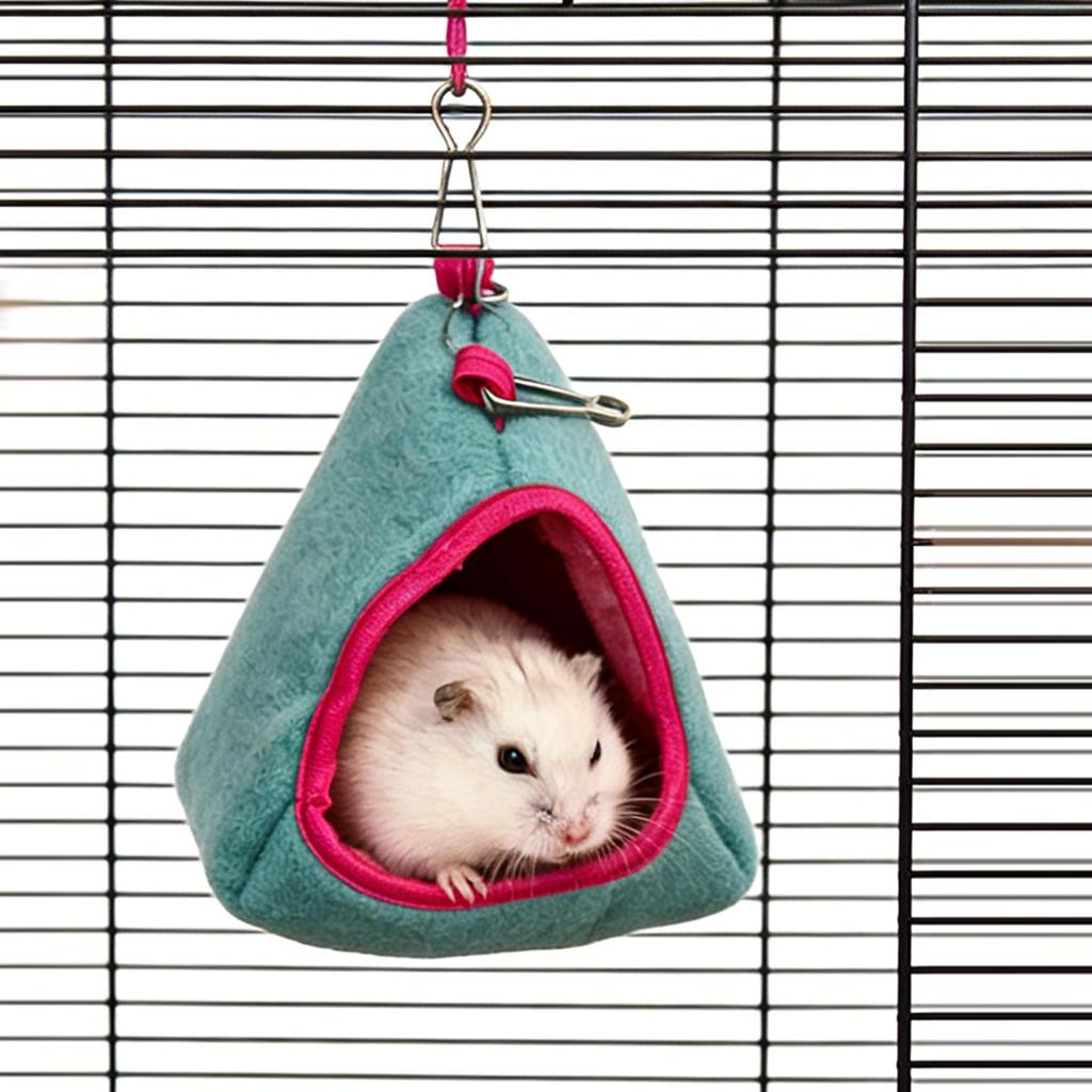 Hamster Hanging Nest Warm Semi-Enclosed Scratch-Resistant Hamster House Hammock Hamster Cage Deco For Golden Hamster
