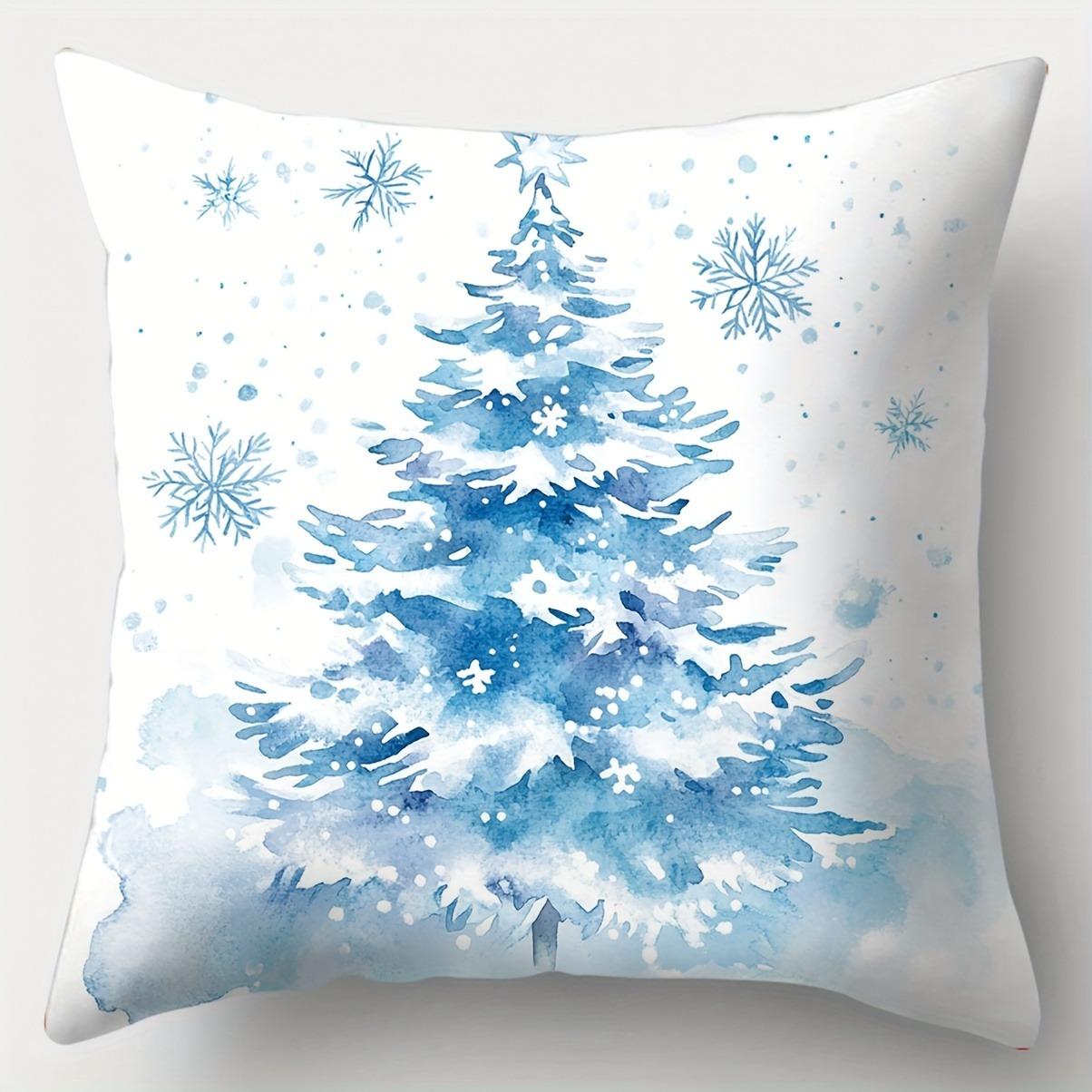 

Christmas Pillowcases: Snowman, Deer, Christmas Tree & Gnome Designs Sofa room cushion cover home decoration new year gift 16x16Inch