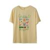 Large size age-reducing graffiti printing T-shirt summer new cool pullover versatile top 232528