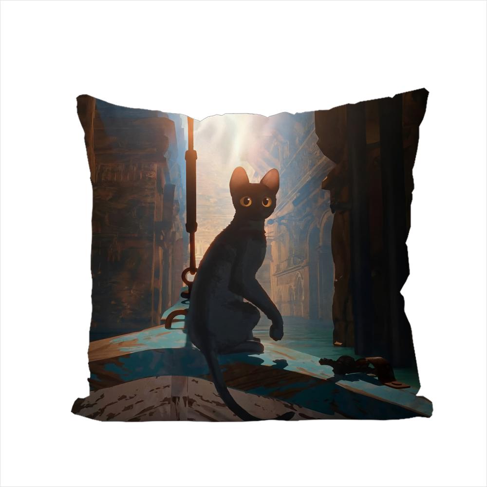 

SStraume Flow Pillow Case For Car Sofa Decorative Home Doublesided Print Plush Square Throw Pillow Cushion Cover 30x30cm