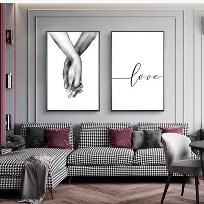 Abstract Black And White Sketch Canvas Art Posters And Prints Nordic Lover Holding Hands Canvas Paintings Home Wall Art Pictures