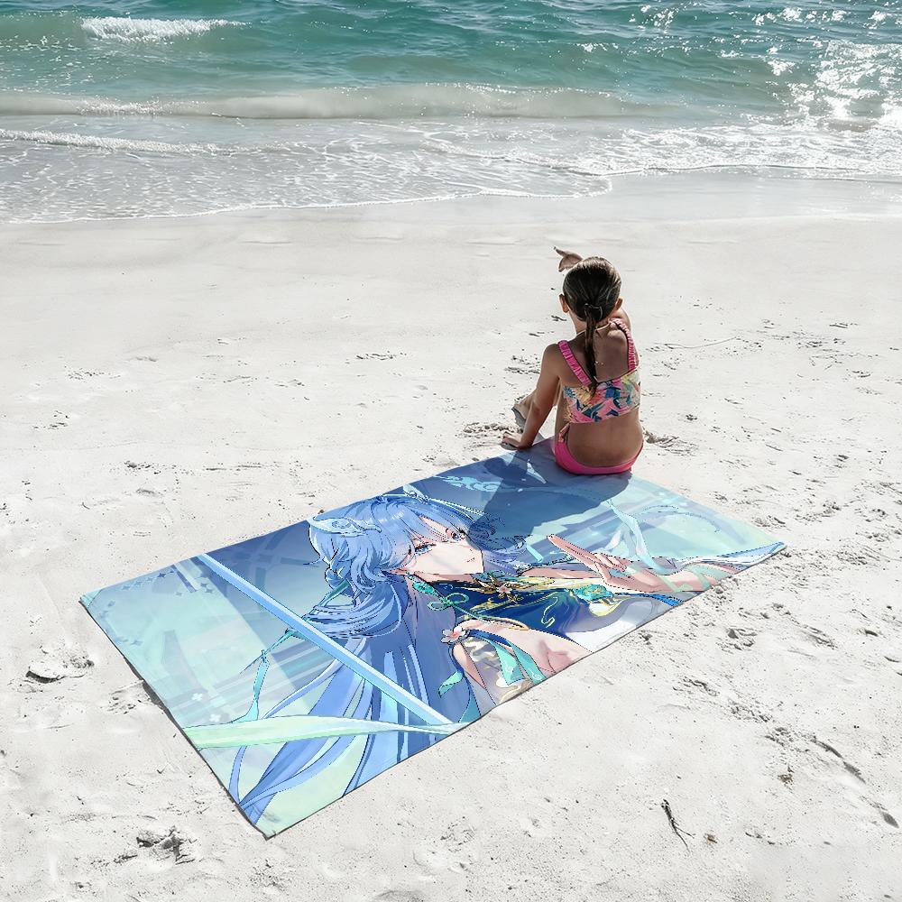 Game Wuthering Waves Qingxiao Towel Shower Sauna Travel Spa Quick Dry Gym Accessories Soft Large Beach Towels