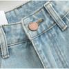 Mode Lässig Damen Voll Längen Locker Sitzende Jeans Gemütlich Mittlere Taille Abgenutzt Baggy Denim Hose Weiter Bein Hinten Aufgerissene Manschette Jean