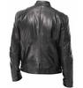 Men Vintage Cool Jacket Leather Long Sleeve  Winter Stand Collar Club Coat