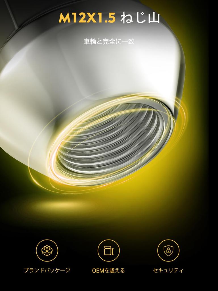 MIKKUPPA Wheel Nut Through Type M12 X P1.5, Suitable for Honda Cars, Silver, 19HEX