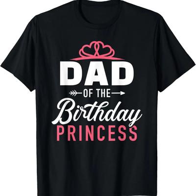 Dad of the Birthday Princess Matching Family Party T-Shirt