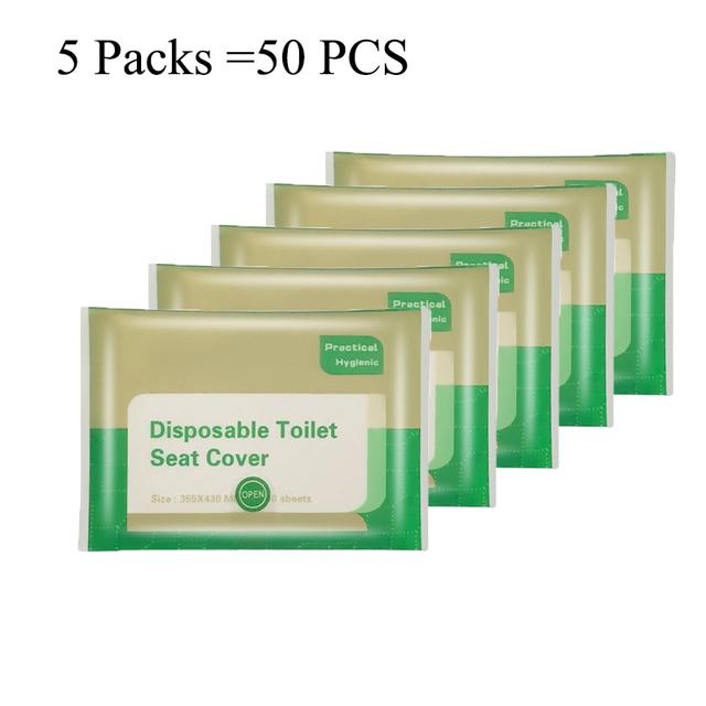 10/30/50PCS Portable Disposable Toilet Seat Covers Type Travel Camping Hotel Bathroom Accessories Paper Waterproof Soluble Water