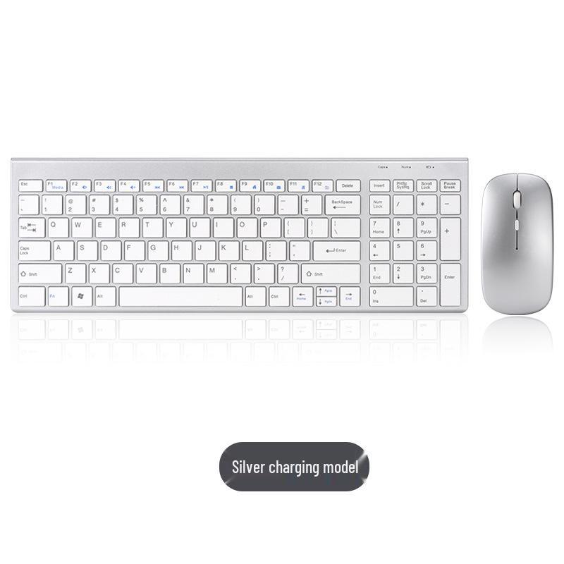 99-Key Rechargeable Wireless Keyboard & Mouse Set: Bluetooth/2.4G, Universal Silent Keys