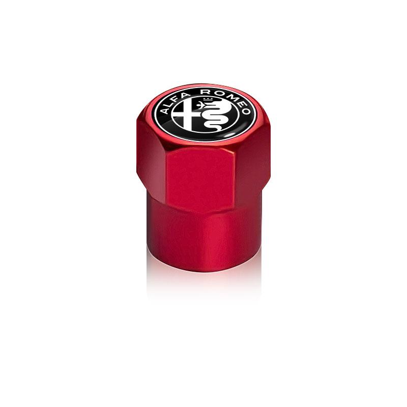 4Pcs Car Valve Stem Caps Cover Waterproof Car Accessories Stickers For Alfa Romeo 147 159 156 Giulietta Giulia Mito Spider Alpha Nheadrest