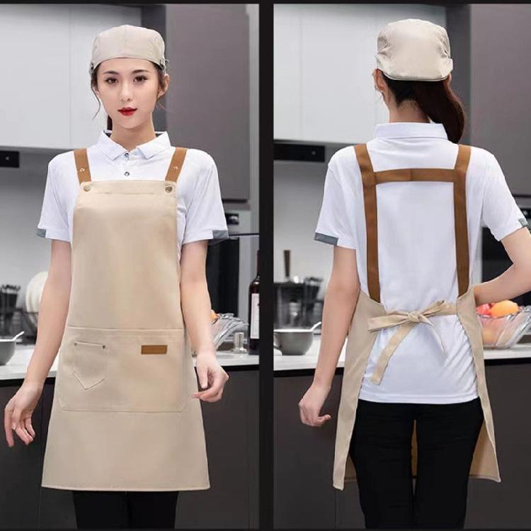 Industrial Restaurant Apron With Water Resistant Coating Enhances Airflows Design Cooking Bib Apron For Hot Environment