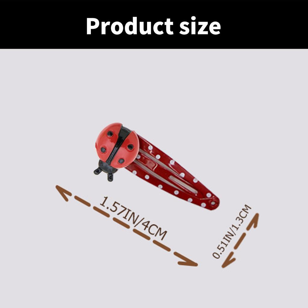 4 stk Marihøne Hårspenner for Casual Formell Festival Hårklemme Kvinne Jente Hårstylingverktøy Sklisikker Sidepin Hodeplagg