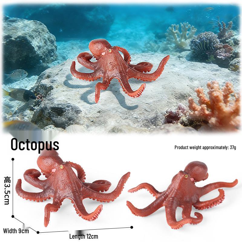 Ocean Wildlife Simulation Toy Set: Sea Turtle, Shark, Whale, Sea Lion, Tiger Shark, Manta Ray, Seal, Grouper.