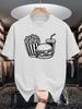 Unisex Cotton Tee Burger Fries Soda Fast Food Graphic Print Loose Breathable Summer Crew Neck Casual Street T Shirt Unisex Daily Wear
