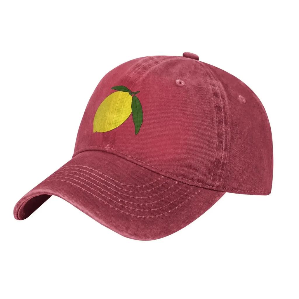 Citron Basebollkeps för Unisex Kvinnor Vintage Truckerhatt Hattar Pappahatt för Vardagligt