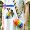Silikon Regenbogen Wasserbecher Outdoor Reise Sport Wasserflasche Teleskop Wasserflasche
