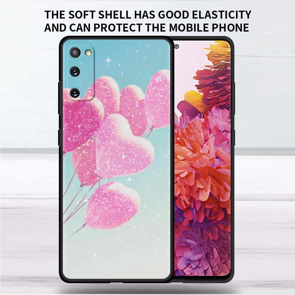 Husă Moale Pentru Samsung Galaxy Note 20 Ultra 10 Plus Lite A50 A70 A20 A40 A20e 9 8 A60 A10e Fundă Husă Telefon Floare Roz Hert Sac