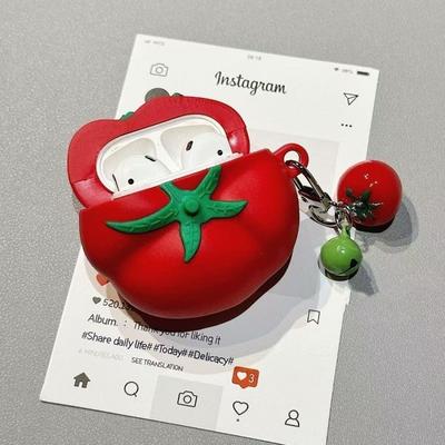 3D Tomato Cartoon for Apple Airpods Pro 3 2025 Pro 2 3 4 1 Headphone with Charm Headset Cases Airpod Pro3 Funda With Pendant