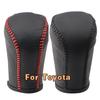 Leather Gear Shift Collars Fit for Toyota Corolla Rav4 Rav 4 2014 -  Accessories AT Gear Head Shift Knob Cover