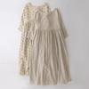 Spring/Summer 2026 Elegant Floral Tie-Up Round Neck Pullover Dress