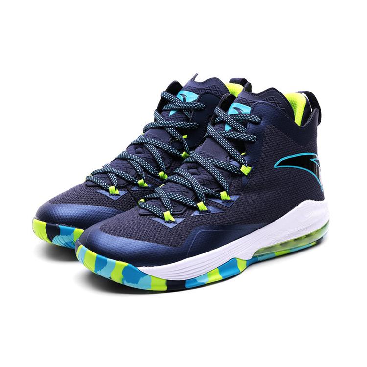 Anta The Shield 1 Comfortable Cushioning Slip Resistant Abrasion Resistant High Top Basketball Shoes Men's Blue 91711101-2