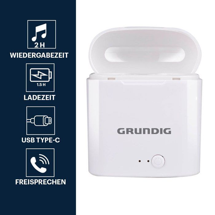 Écouteurs sans fil - GRUNDIG - Intra-auriculaires - Bluetooth - Autonomie 2 heures - USB-C